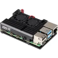 Raspberry Pi ARMOR CASE BLOCK ACTIVE - Etui - CNC-aluminium - sort
