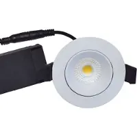 Nordtronic Velia Low Profile indbygningsspot rund 5,5W LED 3000K, mat hvid