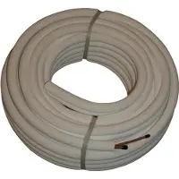 Entrade Isolerede køle kobberrør for Varmepumpe, dobbeltrør 1/4 (6,35 mm) & 3/8 (9,52 mm), 20 meter, isoleringstykkelse 8 mm - (20 meter)