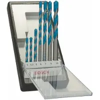 Bosch Robust Line CYL-9 Multi Construction - Borebitsæt - for multiformål - 7 stykker - 5 mm, 6 mm, 7 mm, 8 mm, 10 mm, 5.5 mm - længde: 85 mm, 100 mm, 150 mm