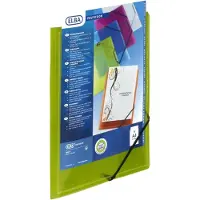 Pierre by Elba Plastmappe PP A4 lime m/3 klapper & elastik - (12 stk.)