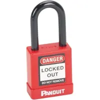 Panduit PSL-8, Konventionelle hængelås, Nøglelås, Rød, Aluminium, 4 cm, 4,5 cm