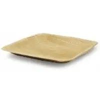 Multi Tallerken fad 15x15 cm firkantet palmeblad,25 stk/ps - (25 stk.)