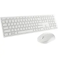 Dell Pro KM5221W - Sæt med mus og tastatur - trådløs - 2.4 GHz - QWERTY - Pan Nordic - hvid - med 3 years NBD Advance Exchange