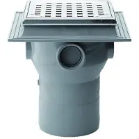 Purus Maxiflex 110 mm afløbsskål til beton, med studs, lodret