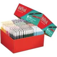 Newell Fibertuscher, Berol Colourfine, ass. farver, pakke a 288 stk