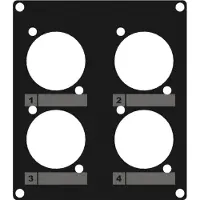 Caymon CASY203/B CASY 2 space cover plate - 4x D-size holes Black version