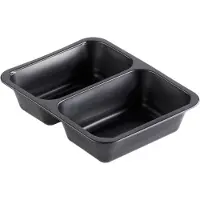 Abena Bakke 2-rum 227x178x50 mm Caterline 645/540 ml PP Sort,216 stk/krt