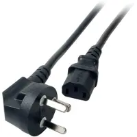 EFB Elektronik Netledning EDB vinkel - Apparat stik C13, 1,8M sort