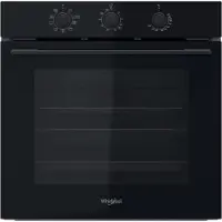 Whirlpool OMK38HU0B - Ovn - til indbygning - niche - bredde: 56 cm - dybde: 56 cm - højde: 58.3 cm - med selv-rengøring - Klasse A - sort