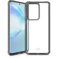 Itskins HYBRID CLEAR cover til Samsung Galaxy S20 Ultra 4G / 5G. Sort og gennemsigtig