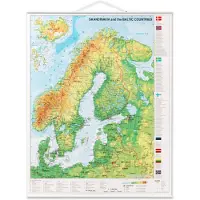Naga Plakat Skandinavienskort 97x67 cm
