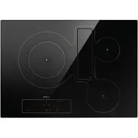 Elica NikolaTesla FIT 3Z BL/A/72 - Induktions kogeplade - 3 plader - Niche - bredde: 56 cm - dybde: 49 cm - Klasse A - sort med downdraft-udstødning (ekstraktion)