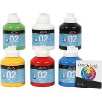 Creativ Light Acrylfarve 32132 A-Color 500 ml ass. farver - (pakke á 6 stk.)