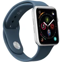 Case4Me SBS silikone urrem til Apple Watch 42/44/45/49mm. Blå