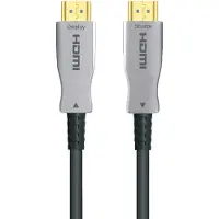 Sinox beslag Sinox HDMI optisk kabel 4K60Hz+E. 10m. Sort, 10 m, HDMI Type A (Standard), HDMI Type A (Standard), 3D, 18 Gbit/sek., Sort, Grå