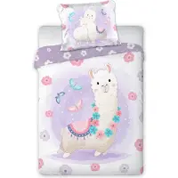 MCU Baby Lama Junior Sengetøj 100x135 cm - 100 procent bomuld