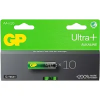GP Ultra Plus Alkaline AA-batteri, 15AUP/LR6, 10-pak
