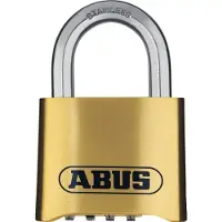 ABUS 180IB/50 - Konventionel hængelås - Kombinationslås - Låsesystem - Messing - Messing - Hærdet stål (A0180IB 50)