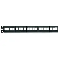 Panduit NetKey Modular Faceplate Patch Panel - Patch-panel - sort - 1U - 19 - 24 porte