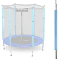 Neo-Sport trampsolnet nederdel til trampolin med net, udvendig 4,5 ft, blå