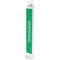 Compulocks Group Compulocks Brandable VESA Floor Stand for Screens Up to 32 Inches - Stativ - for LCD display - brandbar, med stor baseplade - hvid - skærmstørrelse: op til 32 - gulvstående
