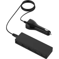 Sinox 12V USB A biloplader. 7,2A. 1,5m. Sort