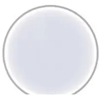 Dansani Moon rammespejl Ø75 cm med LED lys, hvid mat