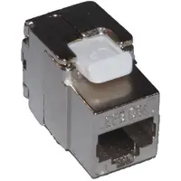SOLAR PLUS INFRALAN Konnektor kat 6A FTP keystone, tool-less, pakke med 50 stk., farve: krom - (50 stk.)