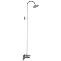 Frostline Eqi 5050 væghængt udendørsbruser frostsikr 1/2/15x350-550mm silkemat