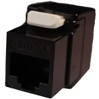 SOLAR PLUS INFRALAN Konnektor kat 6A UTP keystone, tool-less, pakke med 100 stk., farve: sort - (100 stk.)
