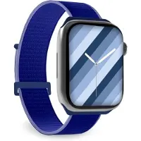 Case4Me SBS nylon urrem til Apple Watch 42/44/45/49mm. Navy blå