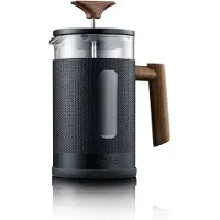 Graef MFP22, Stempelkande, 0,8 L, Sort, Metal, 6 kopper, Træ