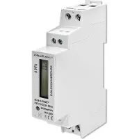 Qoltec Vienfazis elektroninis skaitiklis suvartojimas energija ant bėgio din 230v lcd 1p plonas