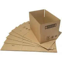 LRCCS Standardkasser, 1-lags, HxBxL: 33 x 30 x 43 cm, brun, pakke med 25 stk