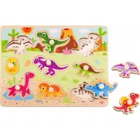 Tooky Toy Træpuslespil Dinosaurer Former
