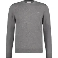 Gant Ganttil mænd. 8030561 Classic Cotton Crewneck Pullover Grey (L), Casual, Grå, Bomuld