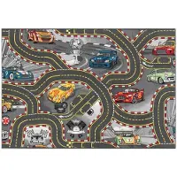 Rebel Roads Bil Legetæppe ''Racers'' 95 x 133 cm, Antracit