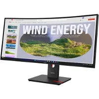 Lenovo ThinkVision T34WD-40 - LED-skærm - kurvet - 34 - 3440 x 1440 UWQHD @ 120 Hz - VA - 300 cd/m² - 3000:1 - HDR10 - 4 ms - HDMI, DisplayPort, USB-C - formørkelsessort
