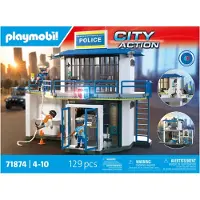 Playmobil City Action m. Lys - Politistation med Efterforsknings - - OneSize - Legetøj