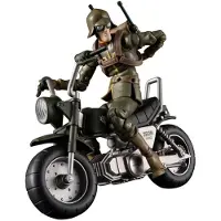 Megahouse Mobile Suit Gundam Fyrstendømmet Zeon Soldat General Og Motorcykel Figur 10 Cm