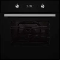 Scandomestic XO 6800 - Ovn - til indbygning - niche - bredde: 56 cm - dybde: 56 cm - højde: 59 cm - med selv-rengøring - Klasse A - sort glas