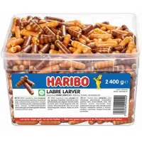 Haribo Labre Larver 2,4 kg i plastbøtte