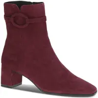 Caprice Bootie, red, made of Leather with Block heel, Size 41