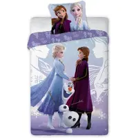 MCU Disney Frost Anna, Elsa og Oluf Sengetøj - 100 procent bomuld
