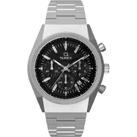 Timex Analogt ur ' Q Falcon Eye Chronograph ' sort / sølv