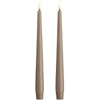 Moods & More LED kronelys i sand Ø 2,3 cm x H 25 cm - 2 stk.