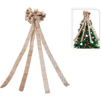 Usorteret Slowmoose juleknude til gran elfenben 130x33 cm
