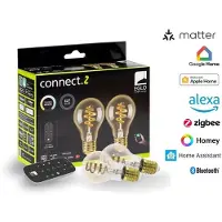 Eglo CONNECT.Z SÆT FJERNBETJENING + 2 E27 A60 spiral amber SMART pærer M/TUNABLE WHITE