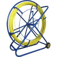 Q-LANTEC FRP glasfiberkabeltrækpilot Ø11mm, 100m med hjul